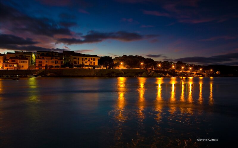 Evening lights on the water