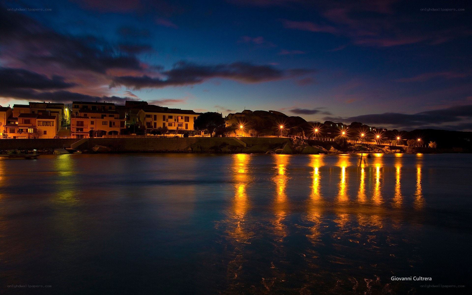 Evening lights on the water