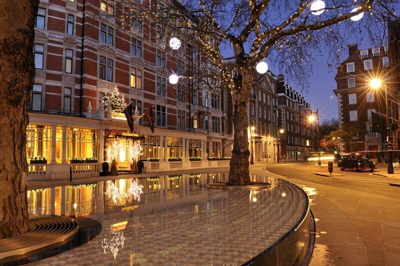 Evening view of a luxury hotel