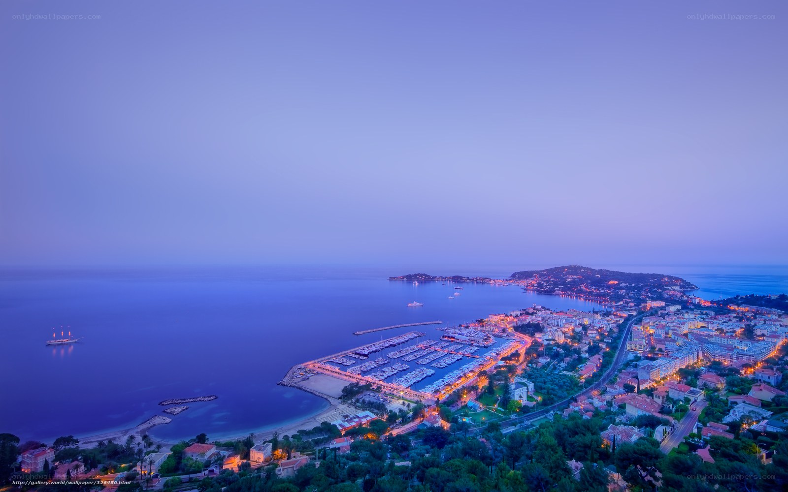Evening view of Monaco harbor