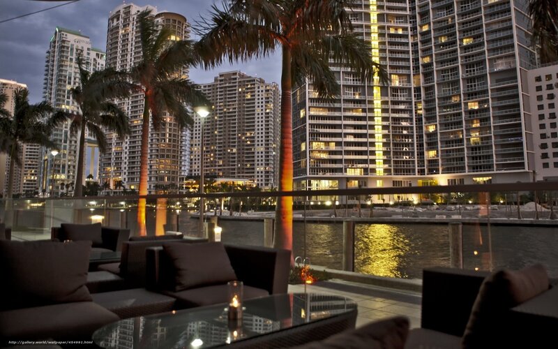 Evening view of waterfront lounge