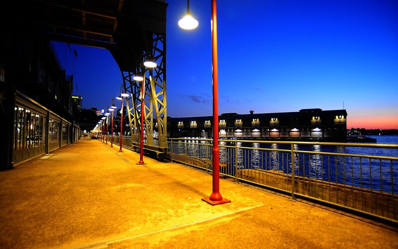 Evening walk by the river