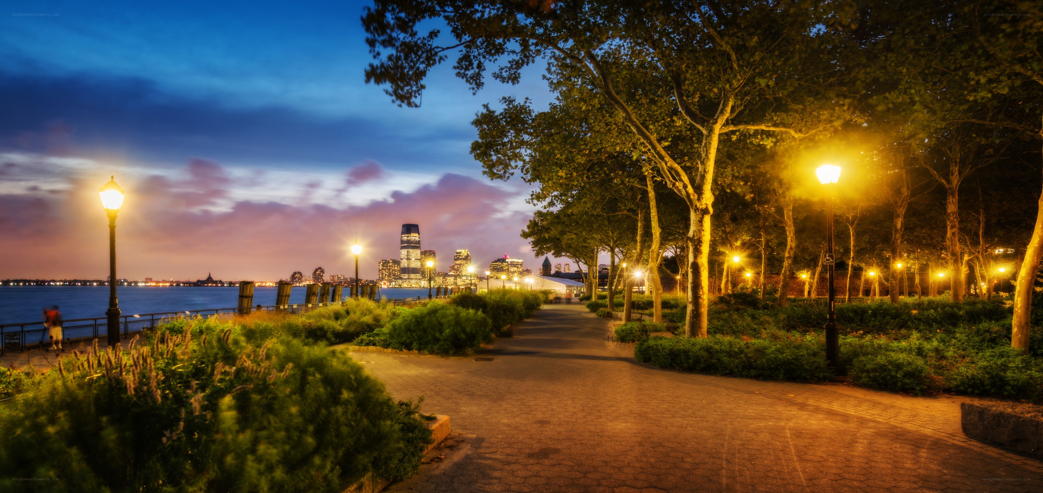 Evening walk by the waterfront