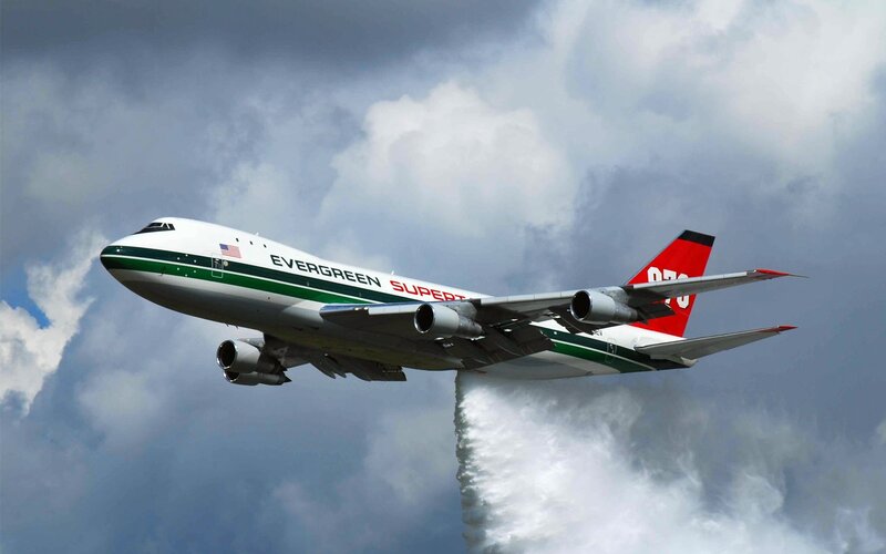 Evergreen SuperTanker in flight