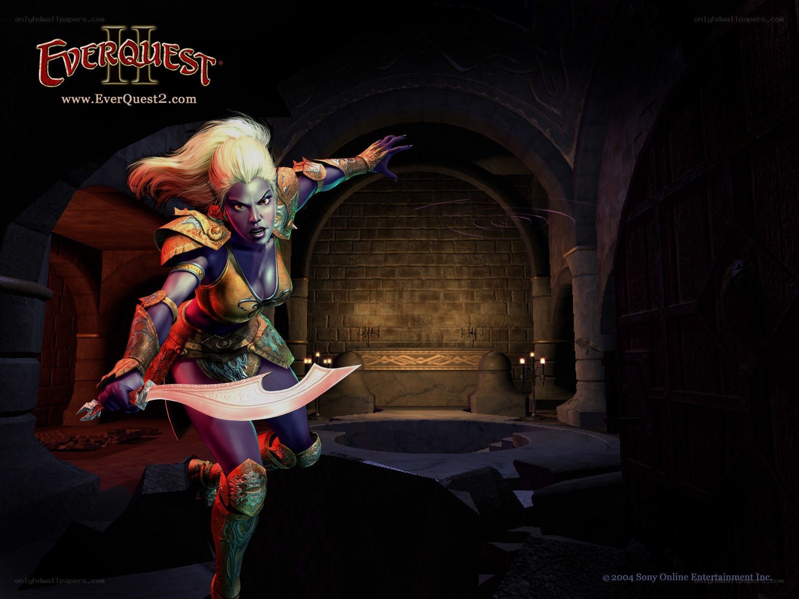 EverQuest II character in dungeon