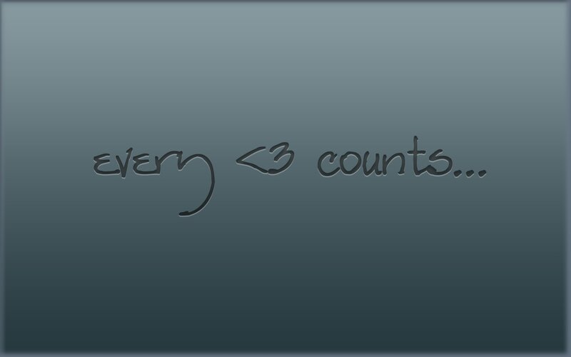 every <3 counts
