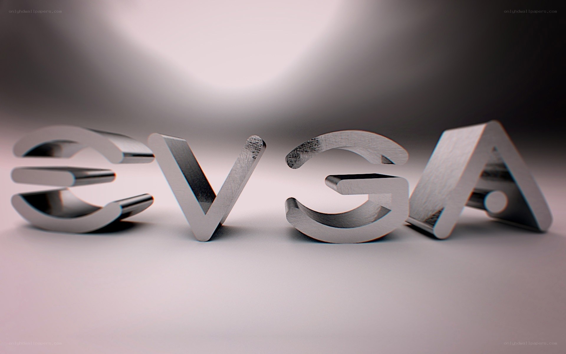 EVGA logo in metallic 3D