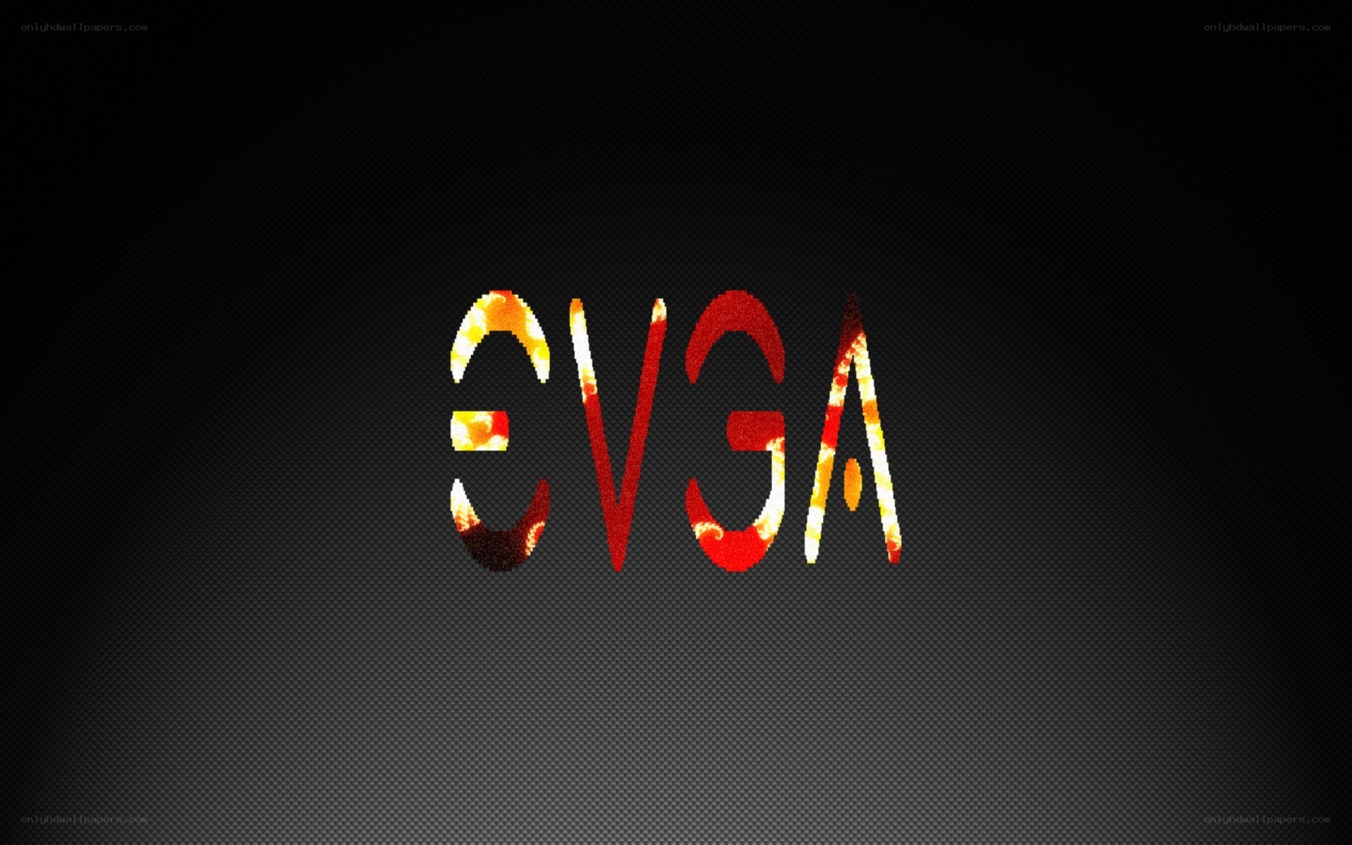 Evga logo on dark background