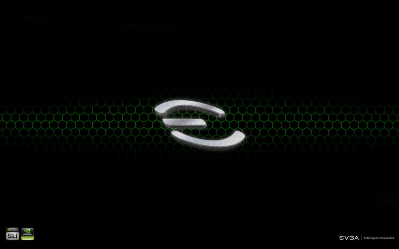 EVGA logo on dark background