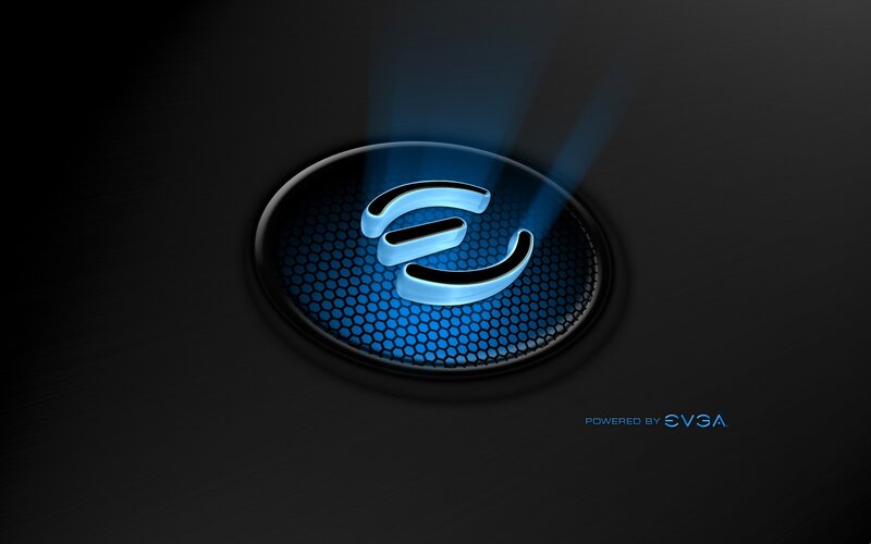 EVGA Logo on Dark Surface