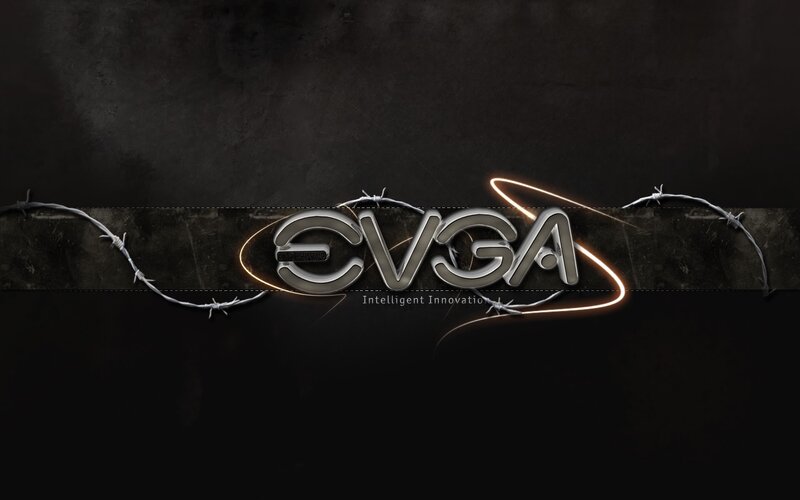 EVGA logo with barbed wire