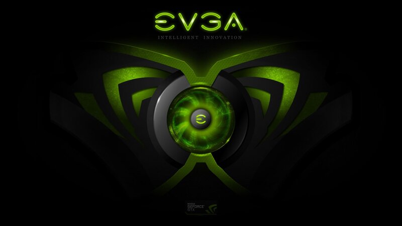 EVGA logo with green design