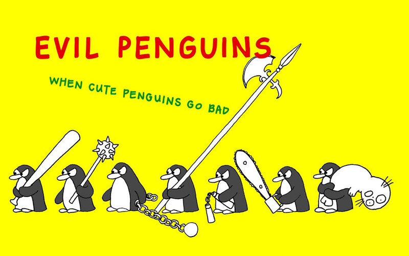 evil penguins cartoon