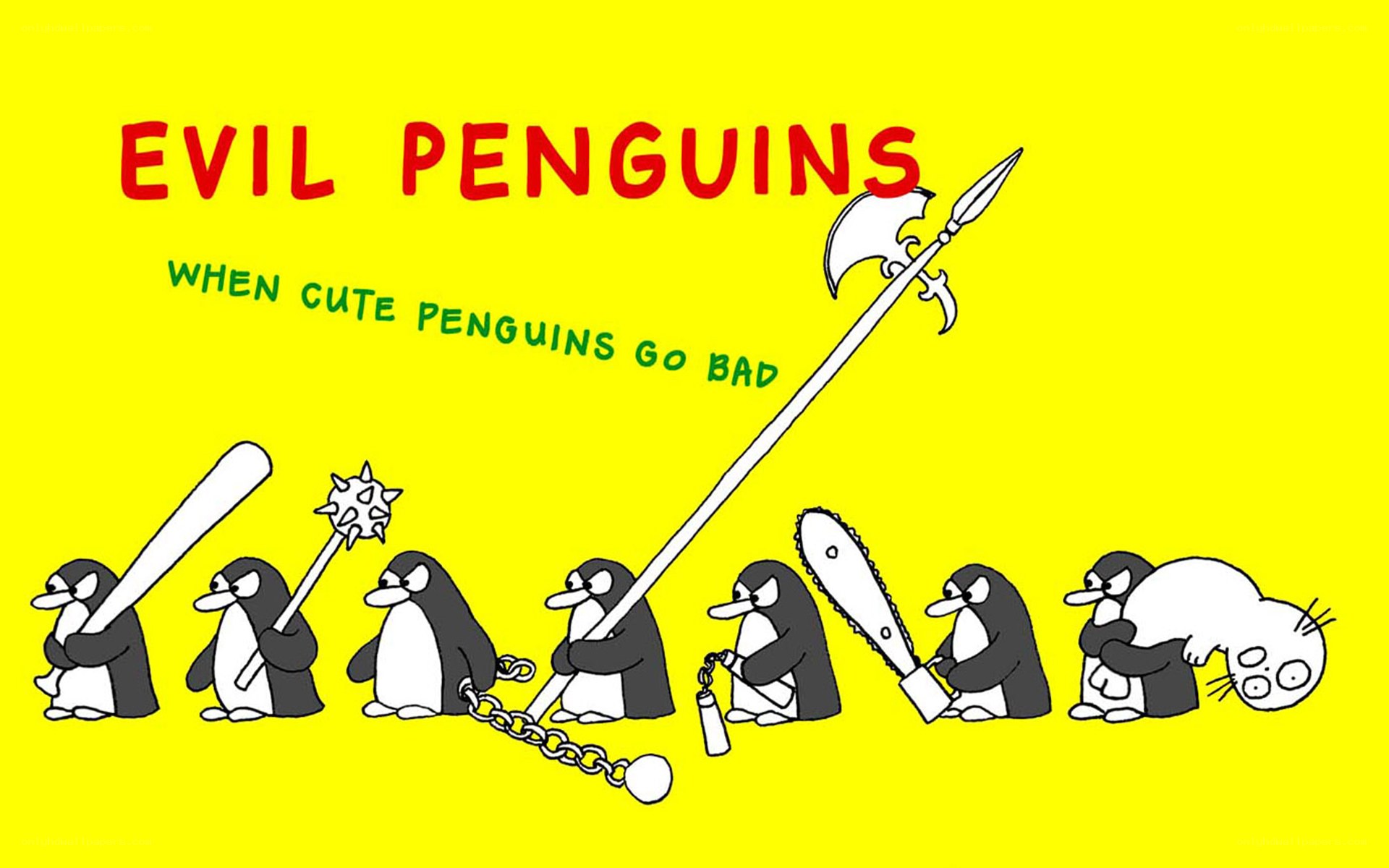 evil penguins cartoon