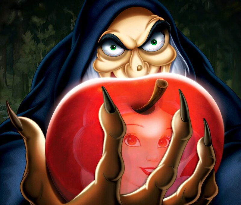 Evil Witch Holding Apple