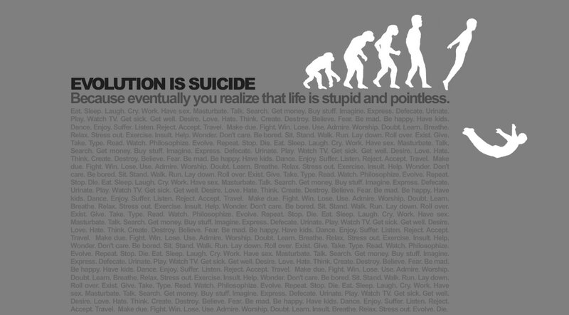 Evolution Illustration — Gray, Philosophical