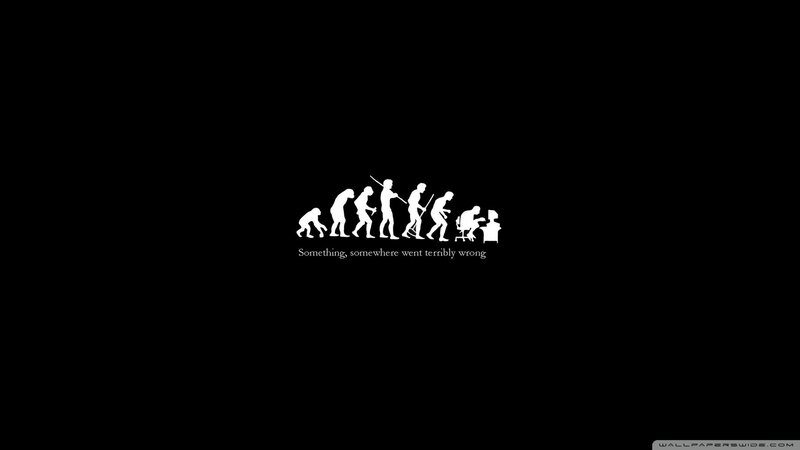 Evolution of Humans — Black, Dark Humor