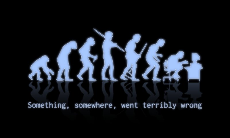 Evolution of Humans — Black, Humorous