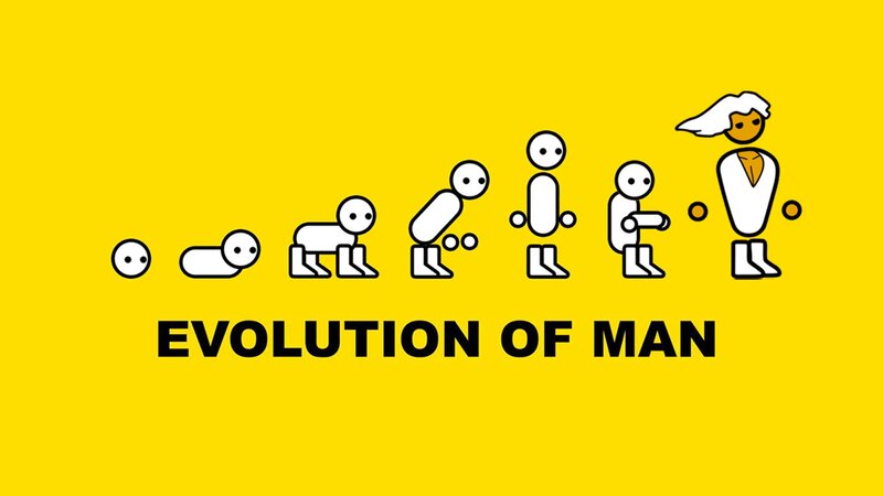 Evolution of Man — Yellow