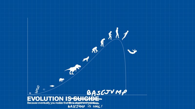 Evolution Sequence — Blue, Humorous