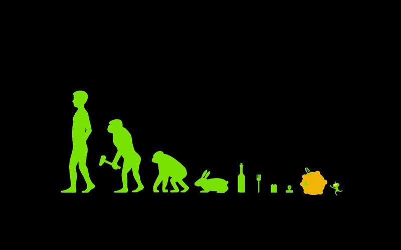 Evolution Sequence — Green, Humorous