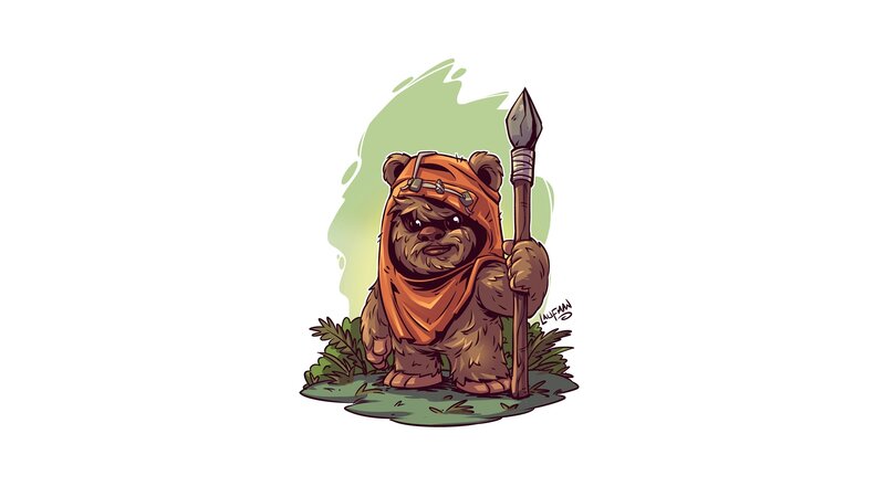 Ewok Holding Spear