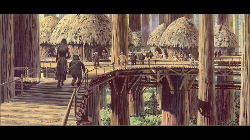 Ewok village in the forest