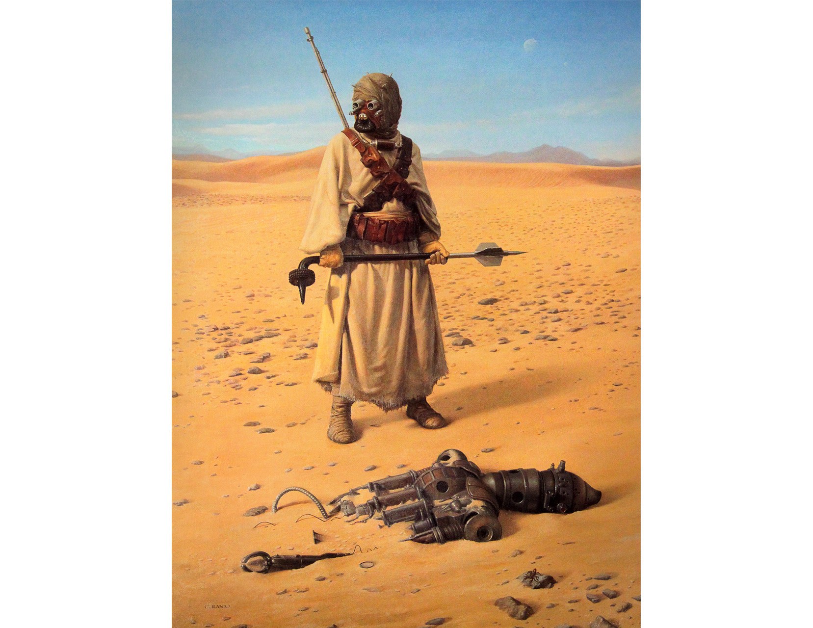 Ewok warrior in desert