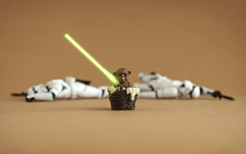 Ewok with Lightsaber — Brown