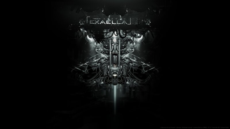 Exaella cyberpunk interface