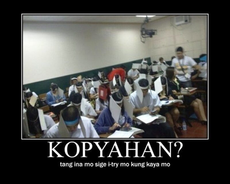 Exam cheating meme