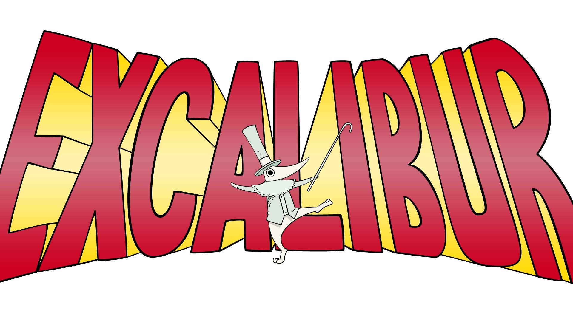 Excalibur logo with character