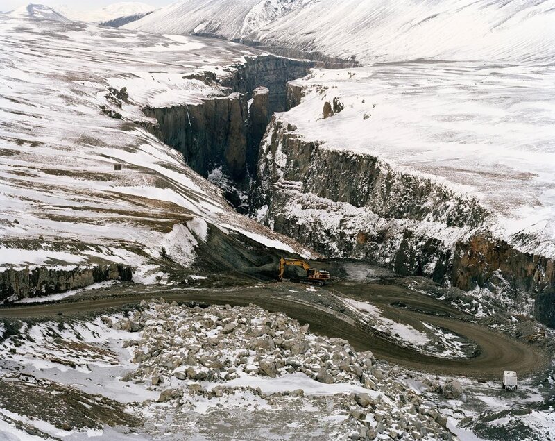 Excavator in Snowy Canyon