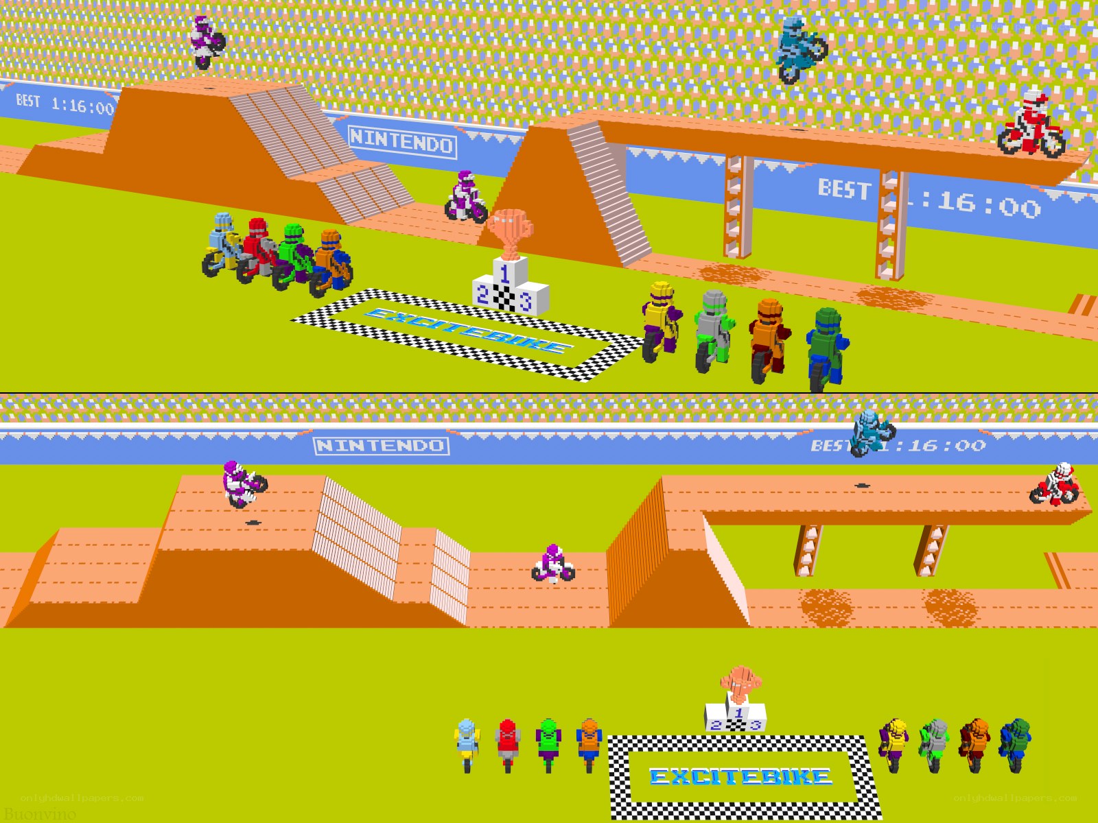 Excitebike game scene