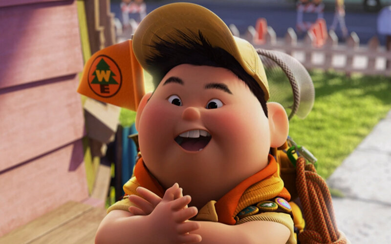 excited boy scout character