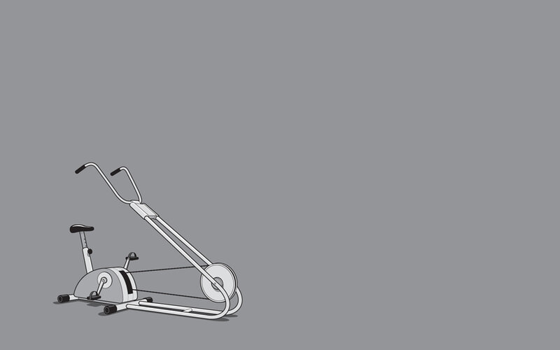 exercise bike illustration