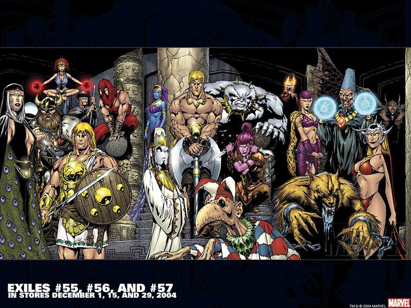 Exiles comic book cover art