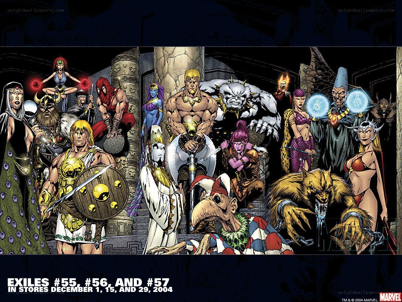 Exiles comic book cover art