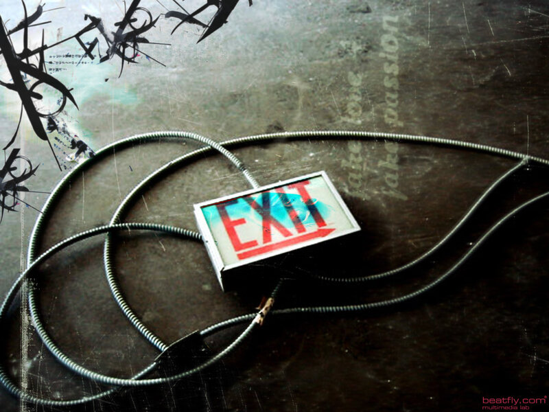 Exit Sign with Cable