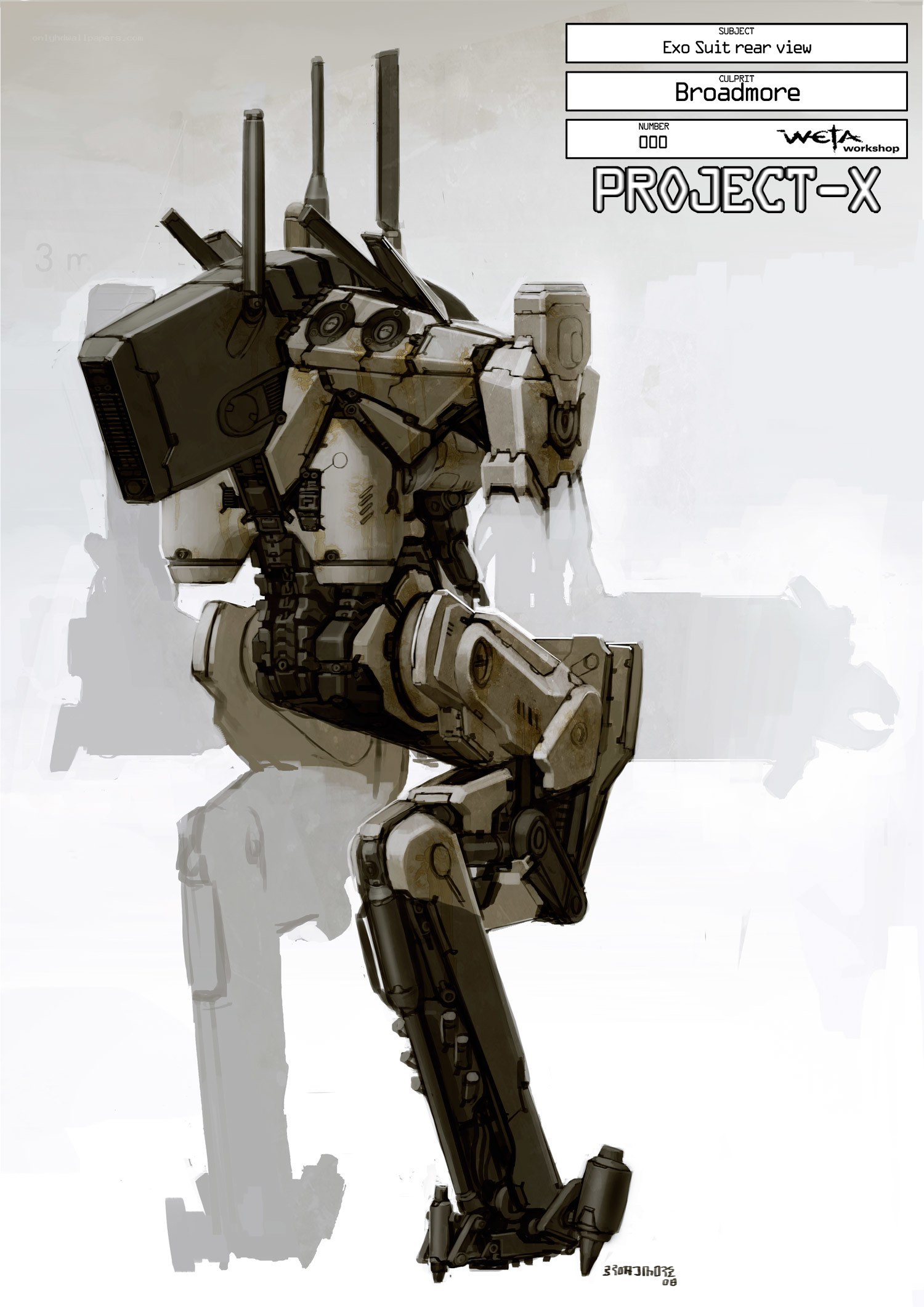 Exo Suit rear view concept