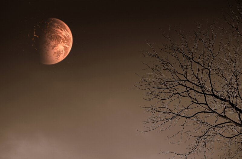 Exoplanet in Night Sky