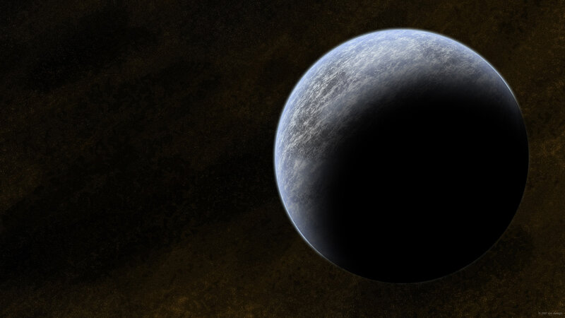 Exoplanet in Space — Black, Dramatic, Digital Art, Planet