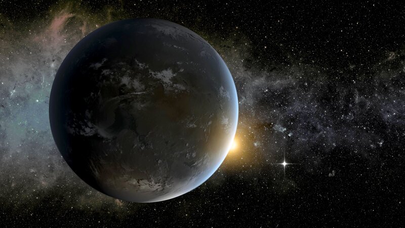 Exoplanet in Space — Black, Dramatic, Night