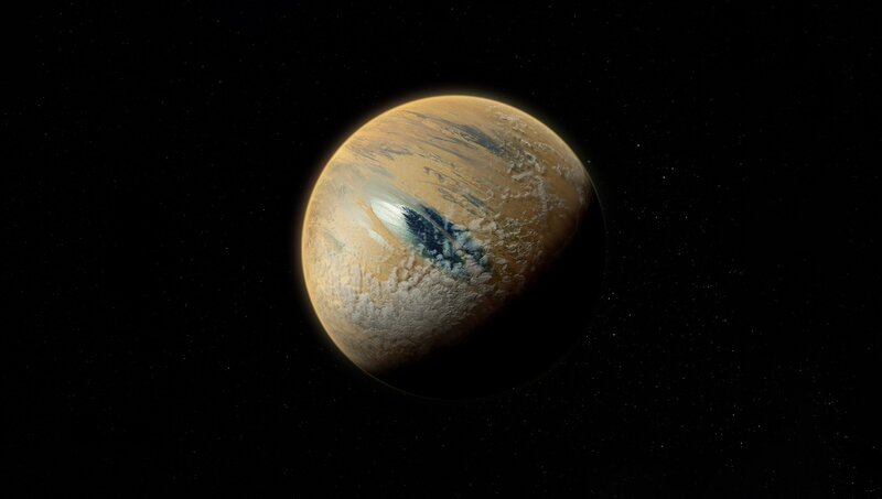 Exoplanet in Space — Black, Serene