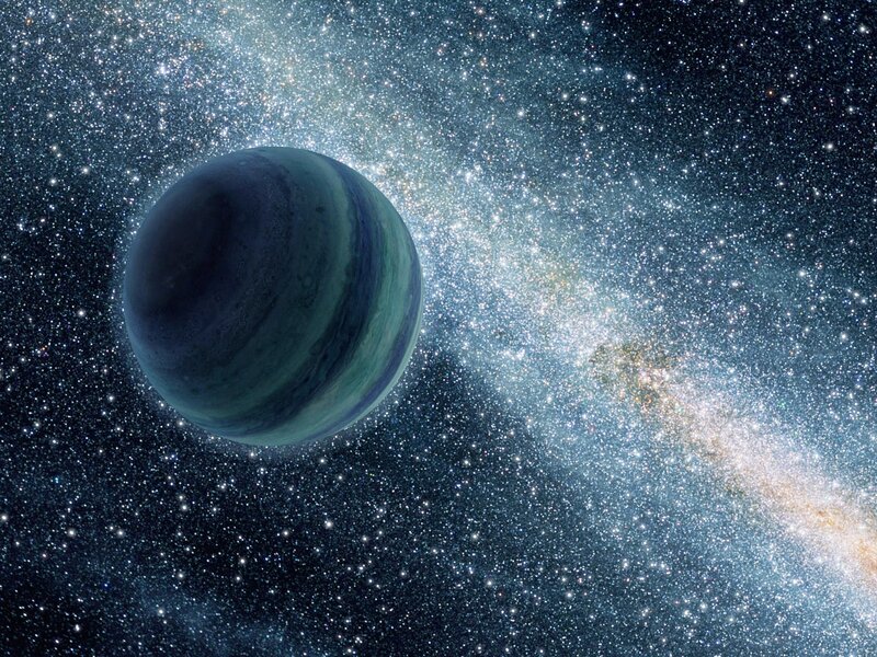 Exoplanet in Space — Blue, Cosmic
