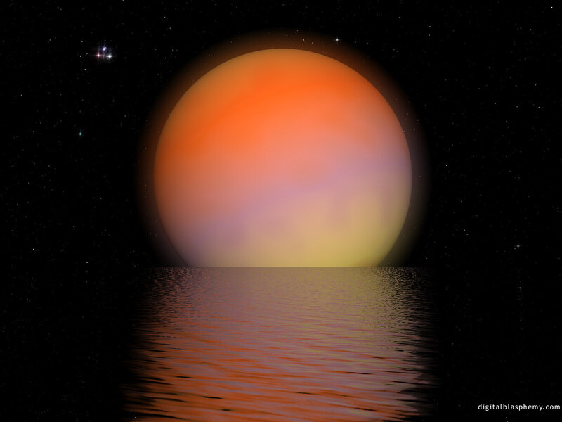 Exoplanet in Space — Orange