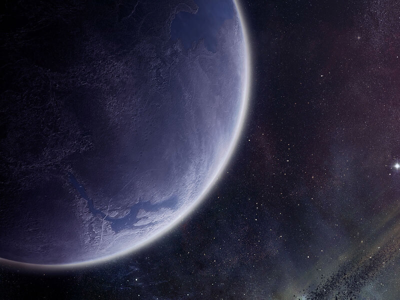 Exoplanet in Space — Purple, Dramatic