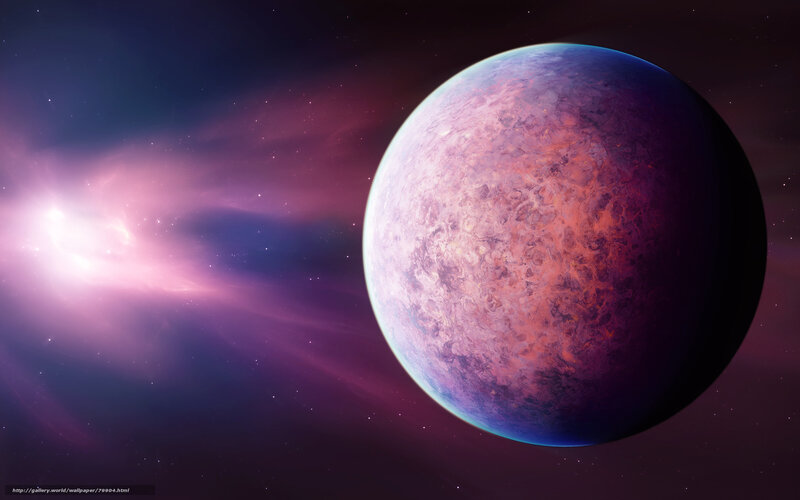 Exoplanet in Space — Purple