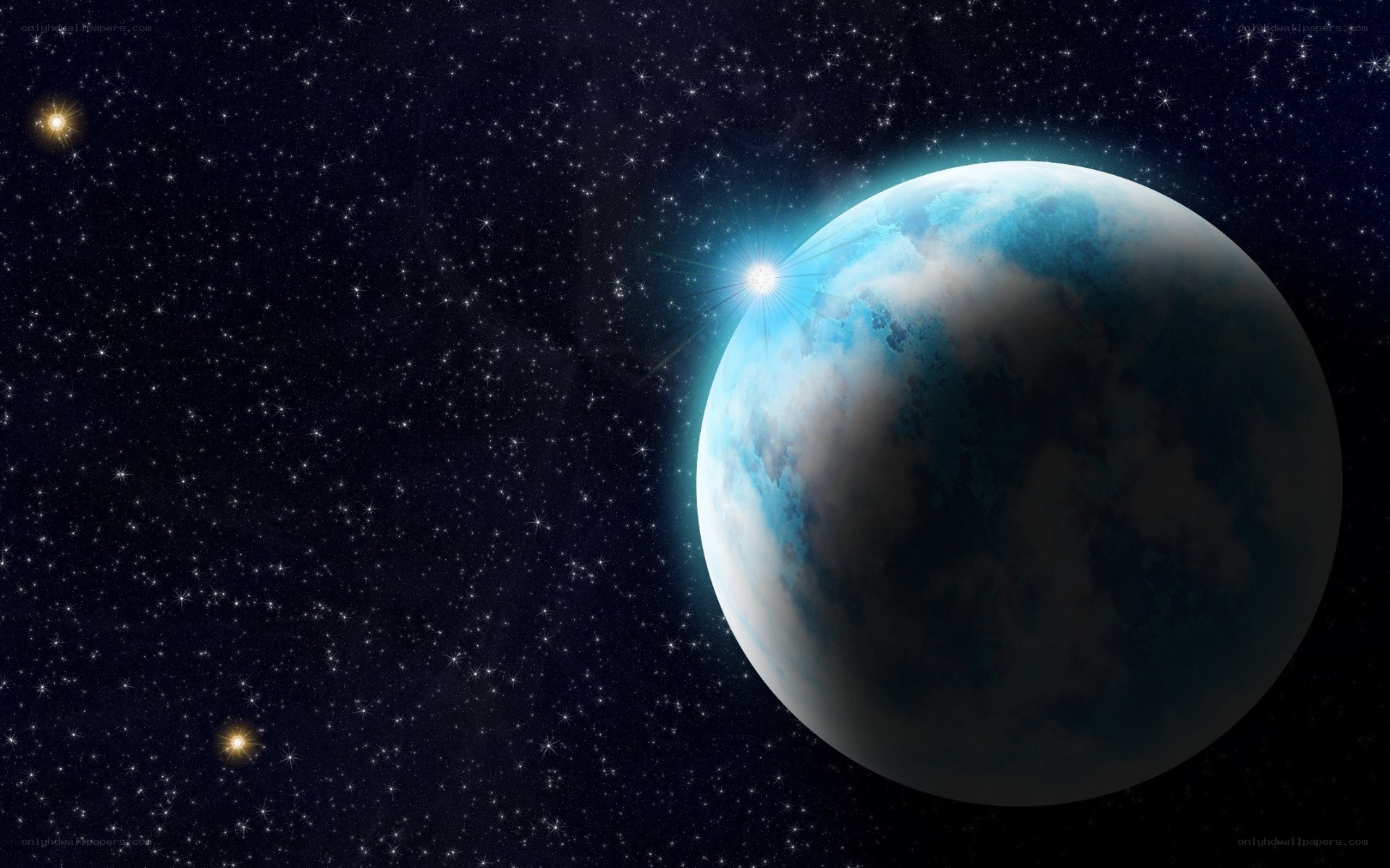 Exoplanet in starfield