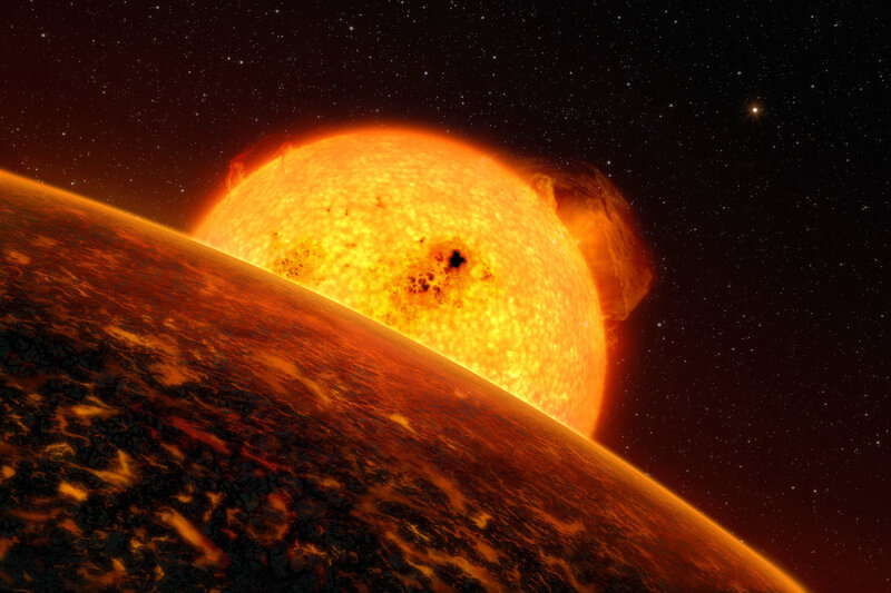 Exoplanet orbiting a star